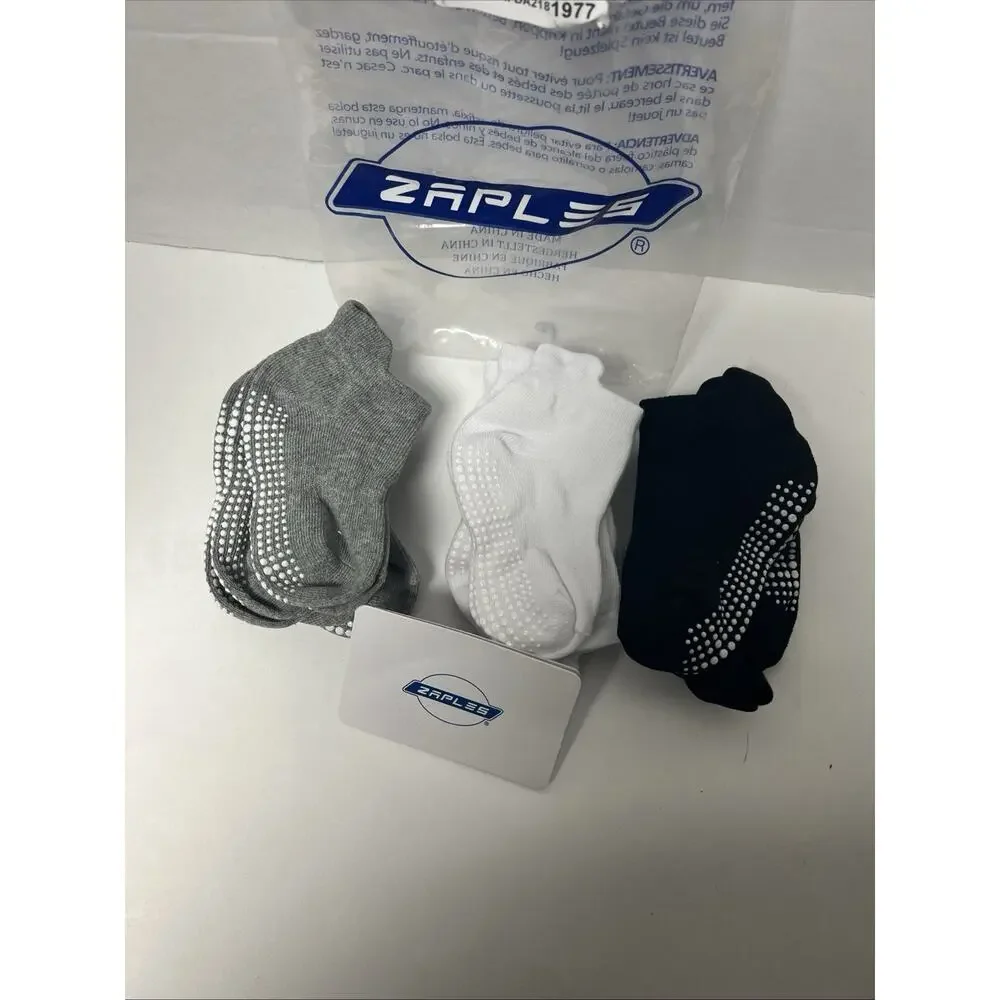 Zaples Non-Slip Grip Ankle Socks for Toddlers 12-36 Months